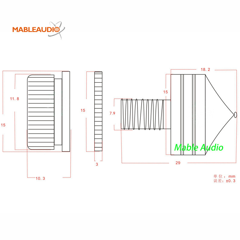 MAFE0040 5pcs Speaker Spike