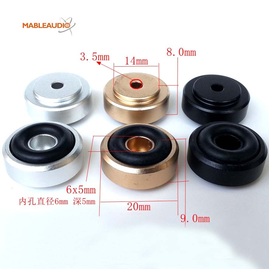 MAFE0403  4PCS Alu feet 20x8