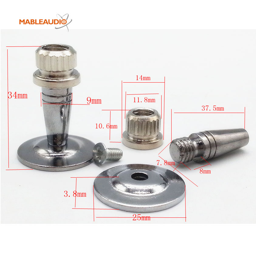 MAFE0418 4sets silver 902A spike w/base