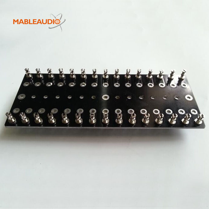 MABR0037 Black board with nickeled forked turrets