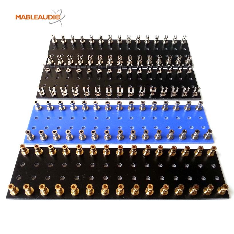 MABP0288A 143x38x2 black board w/gold plated round turrets