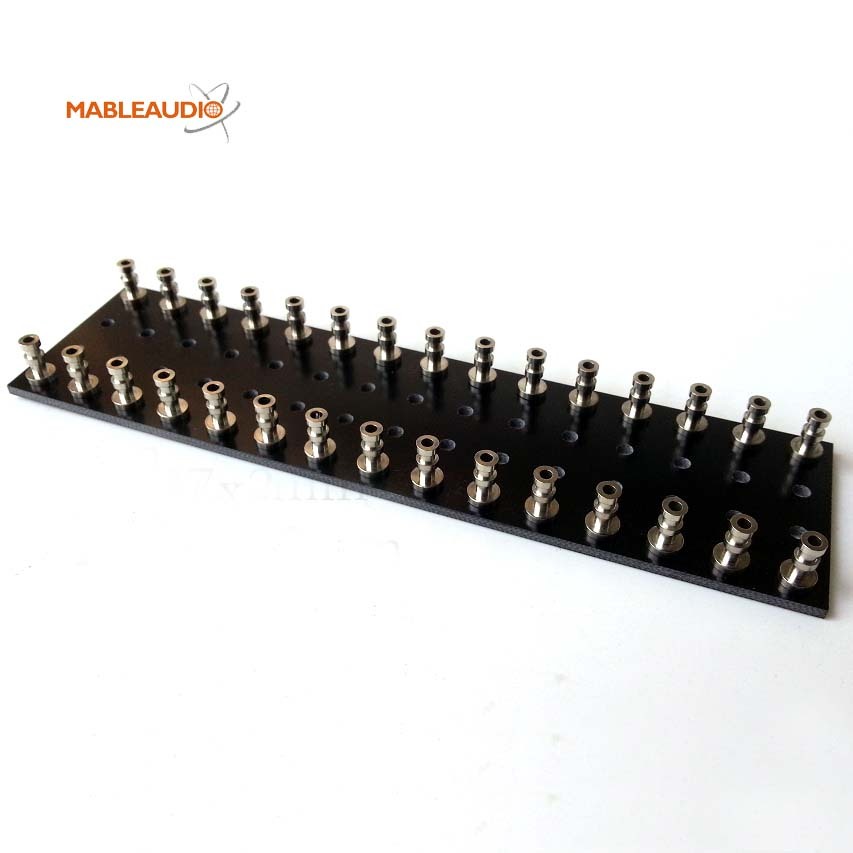 MABP0288C/MABP0288F 143x38x2 board w/chrome plated round turrets
