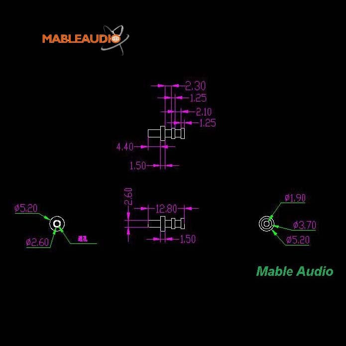 MATU0005B 50pcs 2mm Gold plated turrets