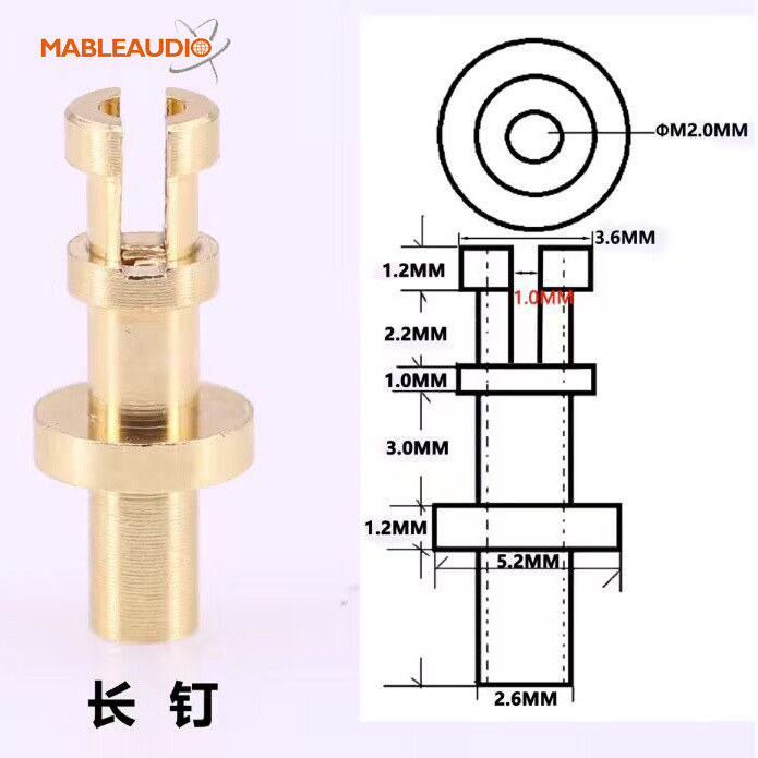 MATU0001G 50pcs forked turrets for 3mm gold plated