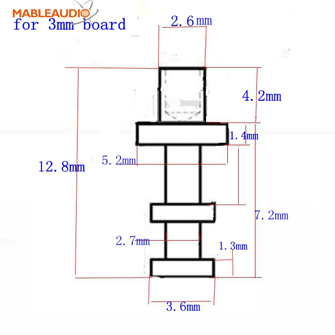 MATU0006A 50pcs round turrets for 3mm board with tinned plated