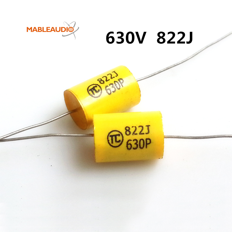 MACP0017 10pcs 630V 822 DC metallized polyester film axial capacitor MKT