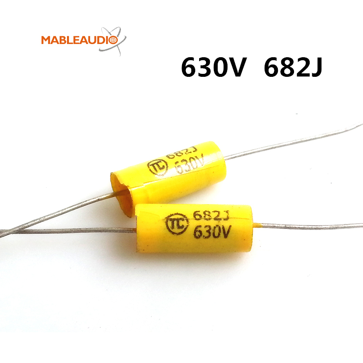 MACP0016 10pcs 630V 682 DC metallized polyester film axial capacitor MKT