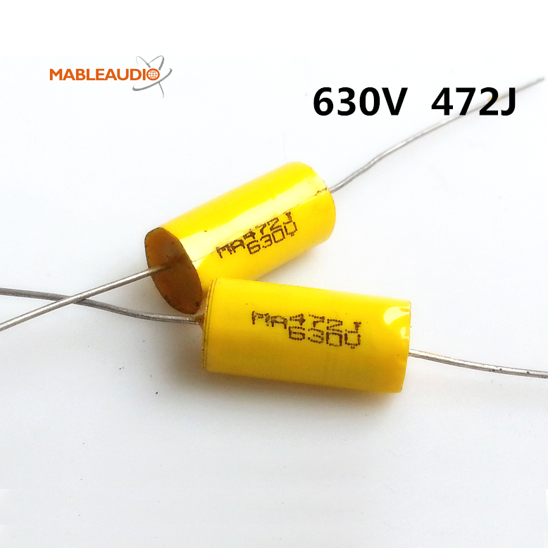 MACP0015 10pcs 630V 472 DC metallized polyester film axial capacitor MKT