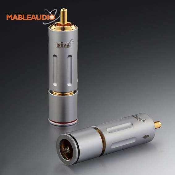 MAEZ0010 EIZZ EZ-204 24K Gold plated Male RCA Plug Connector with Lock
