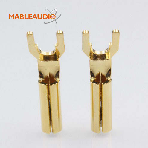 MAEZ0049  EIZZ EZ-502 Y Spade Gold Plated Connector cooper