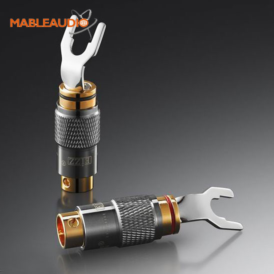 MAEZ0050/MAEZ0051 EIZZ EZ-503 Premium Y Spade Rhodium Plated Connector Silver and black color