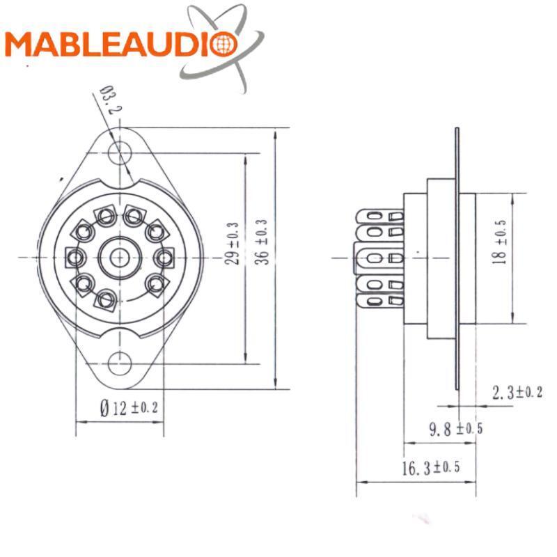 MT9P-C-1-G tube socket upright