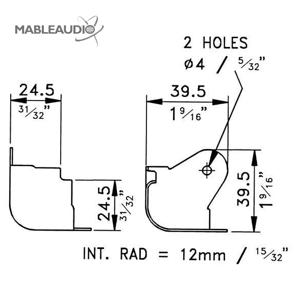 MAHA0004 8pcs black corner No:1