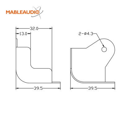 MAHA0003 8pcs metal corner