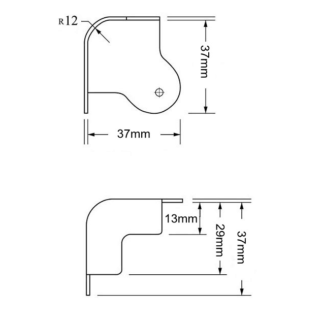 MAHA0053A/MAHA0053B 8pcs Black protective corner No:2