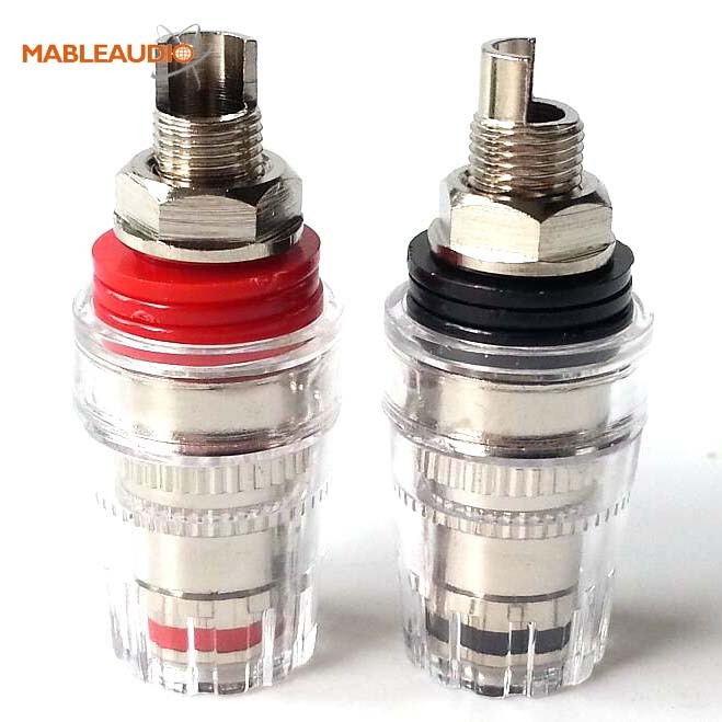 MABG0001N  2pcs rhodium binding post short type