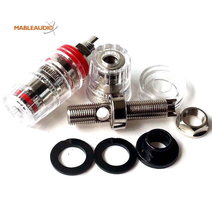 MABG0001N  2pcs rhodium binding post short type