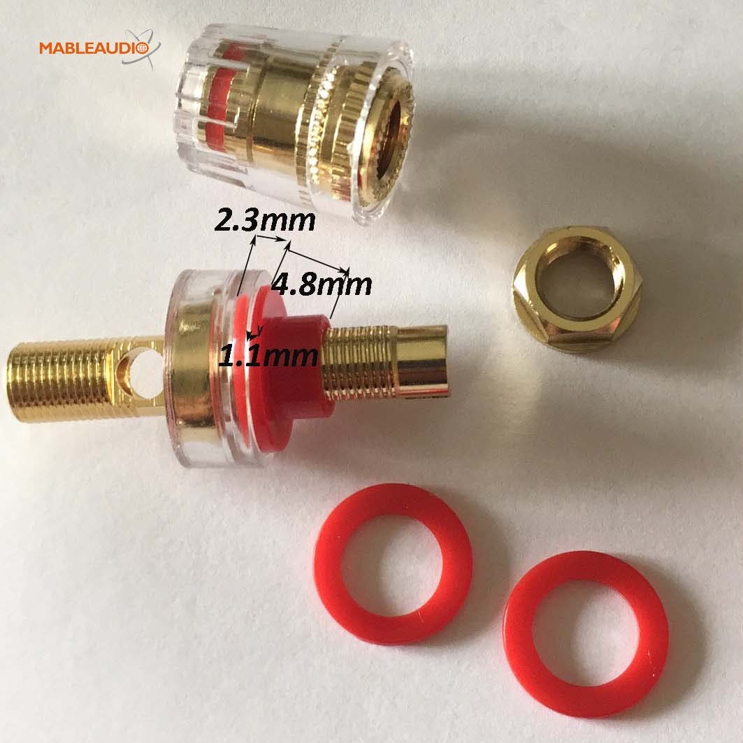 MABG0001 2pcs binding post gold plated