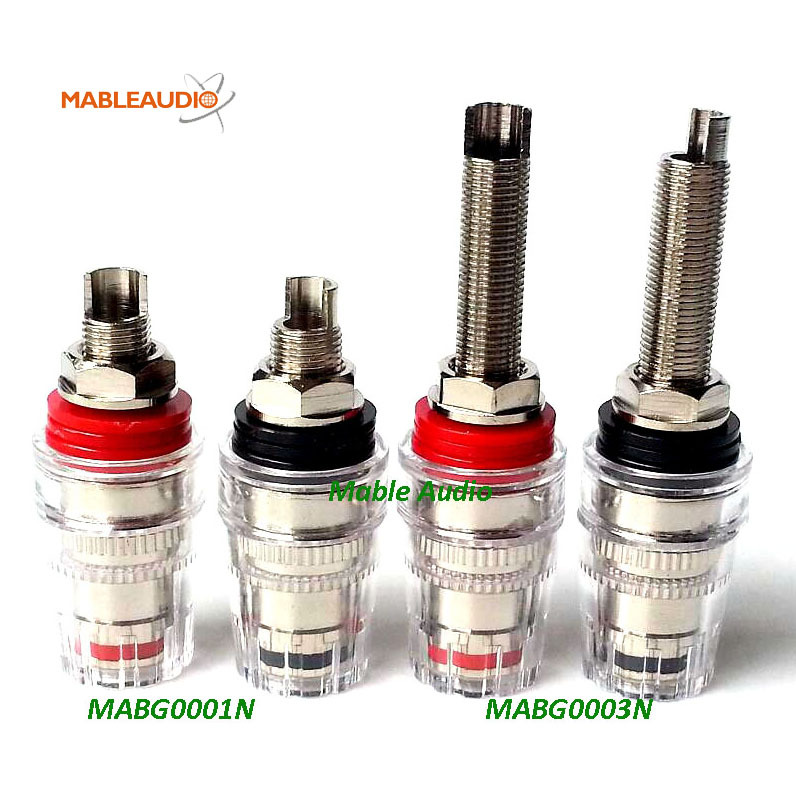 MABG0001N  2pcs rhodium binding post short type