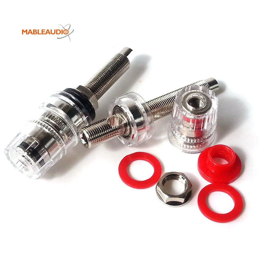 MABG0003N Rhodium plated binding post with long end