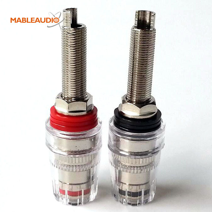 MABG0003N Rhodium plated binding post with long end