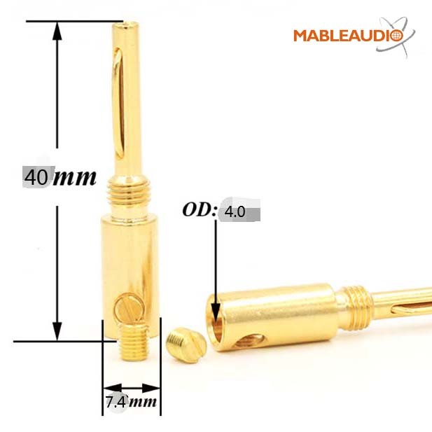 MAJP0523 4pcs gold Banana Plug