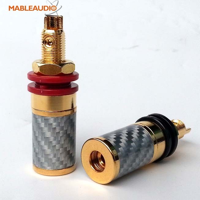 MAJP0460S Carbon Fiber Binding Post silver color