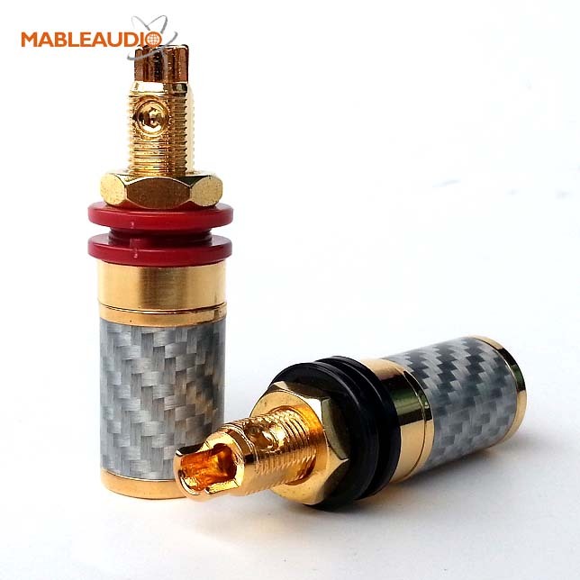 MAJP0460S Carbon Fiber Binding Post silver color