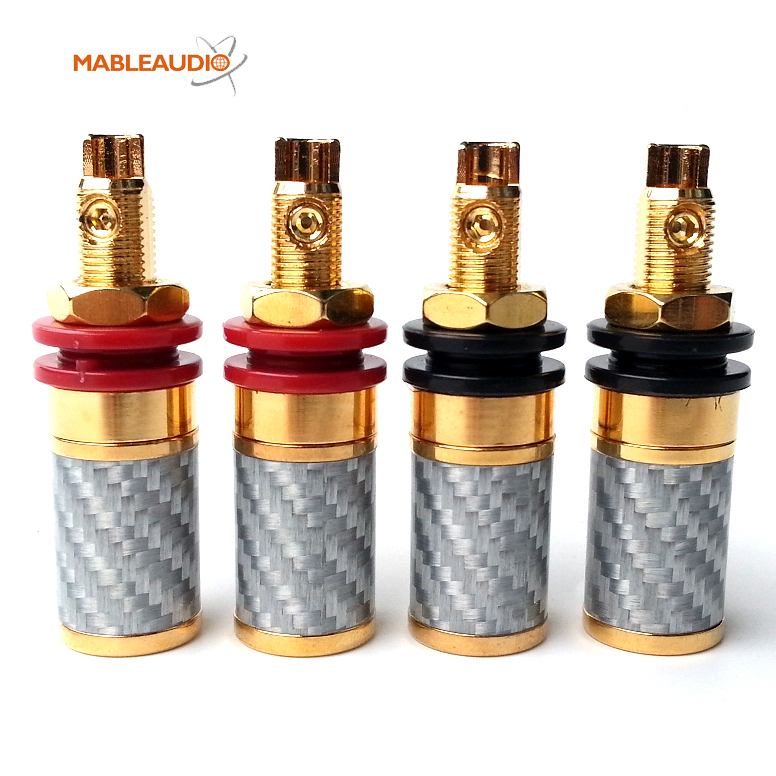 MAJP0460S Carbon Fiber Binding Post silver color