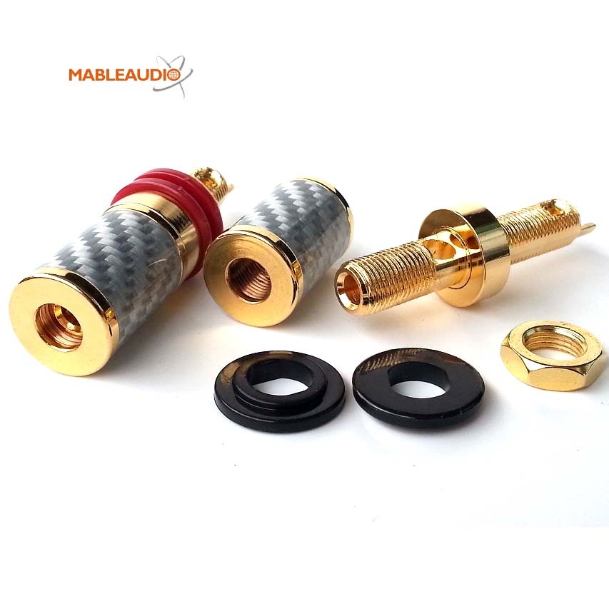 MAJP0460S Carbon Fiber Binding Post silver color