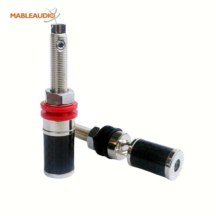 MAJP0611R Carbon Fiber Binding Post long end Rhodium-plated