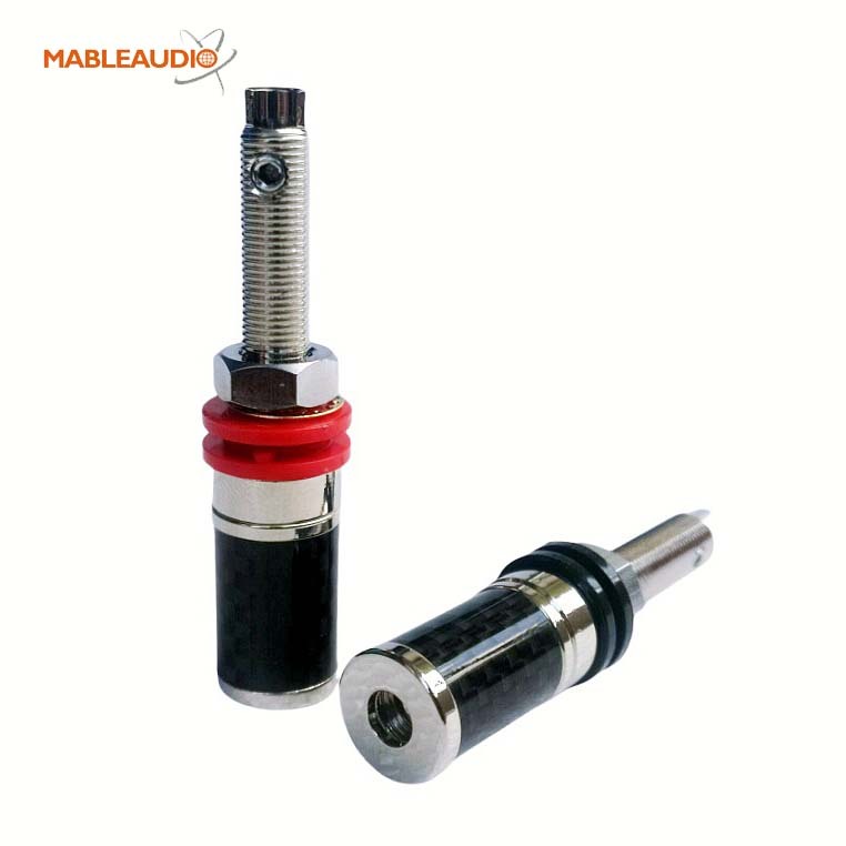 MAJP0611R Carbon Fiber Binding Post long end Rhodium-plated