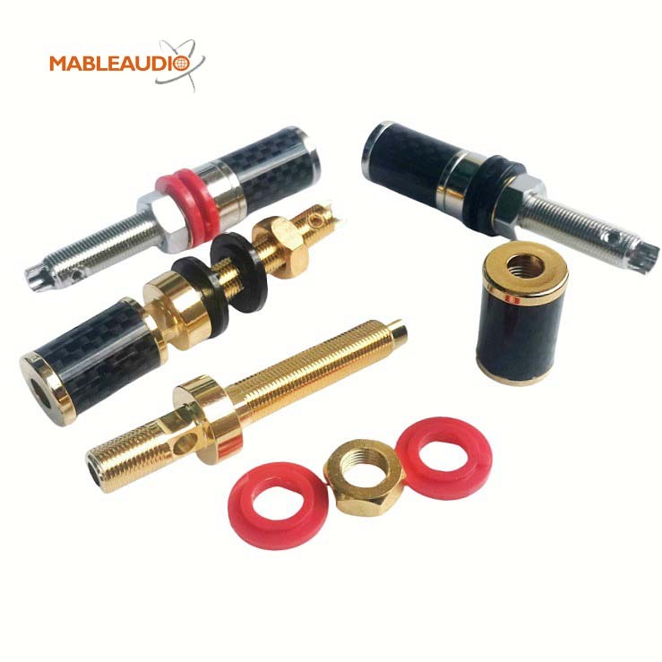 MAJP0611R Carbon Fiber Binding Post long end Rhodium-plated