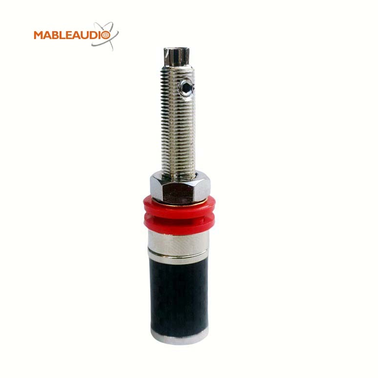 MAJP0611R Carbon Fiber Binding Post long end Rhodium-plated