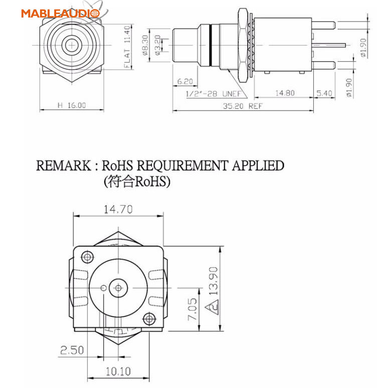 MAJP0017 2 types RCA Jack