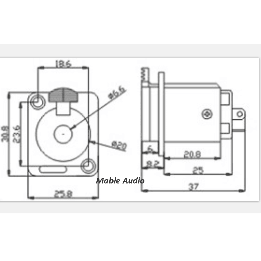 MAJP0583 5pcs 6.35mm stereo earphone socket