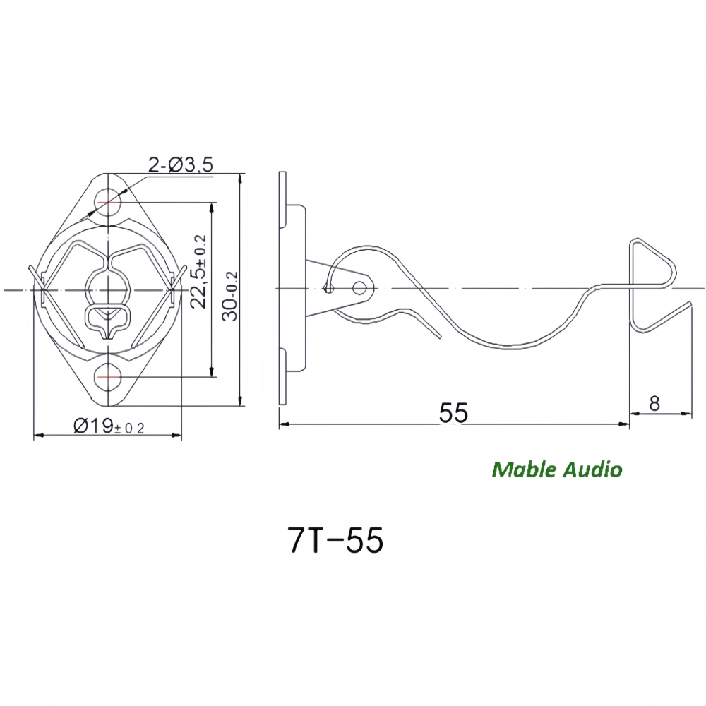 7T-55 10pcs tube retainer