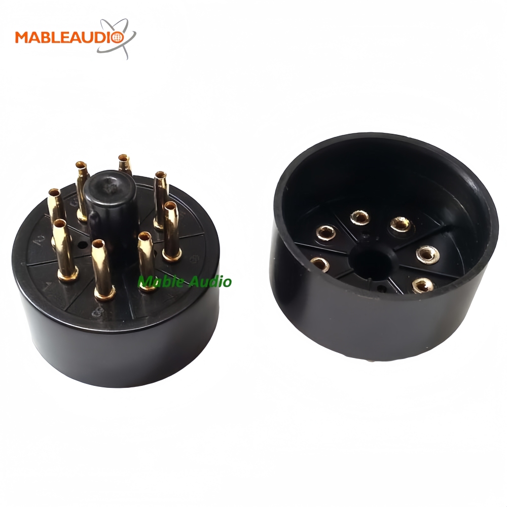EL34B-G 10pcs Black base gold pin