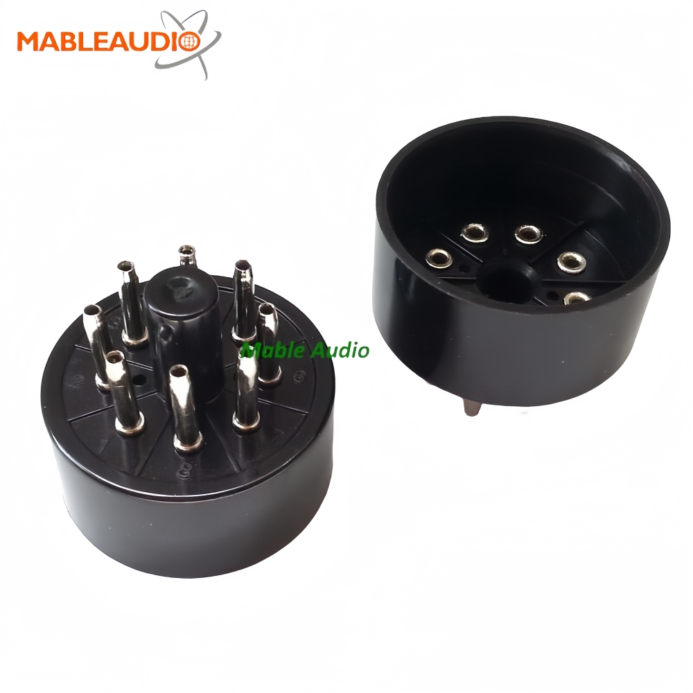 EL34B-S 10pcs Black base silver pin