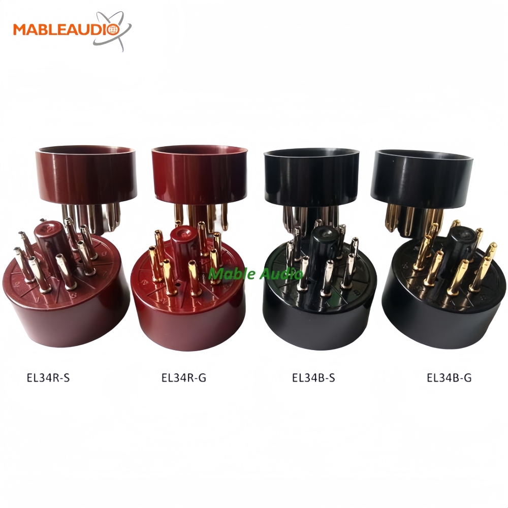 EL34B-G 10pcs Black base gold pin