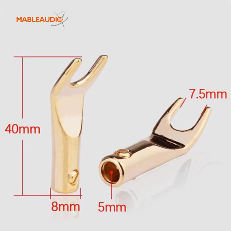 MAJP0117 2pcs Audio Y Spade Terminal