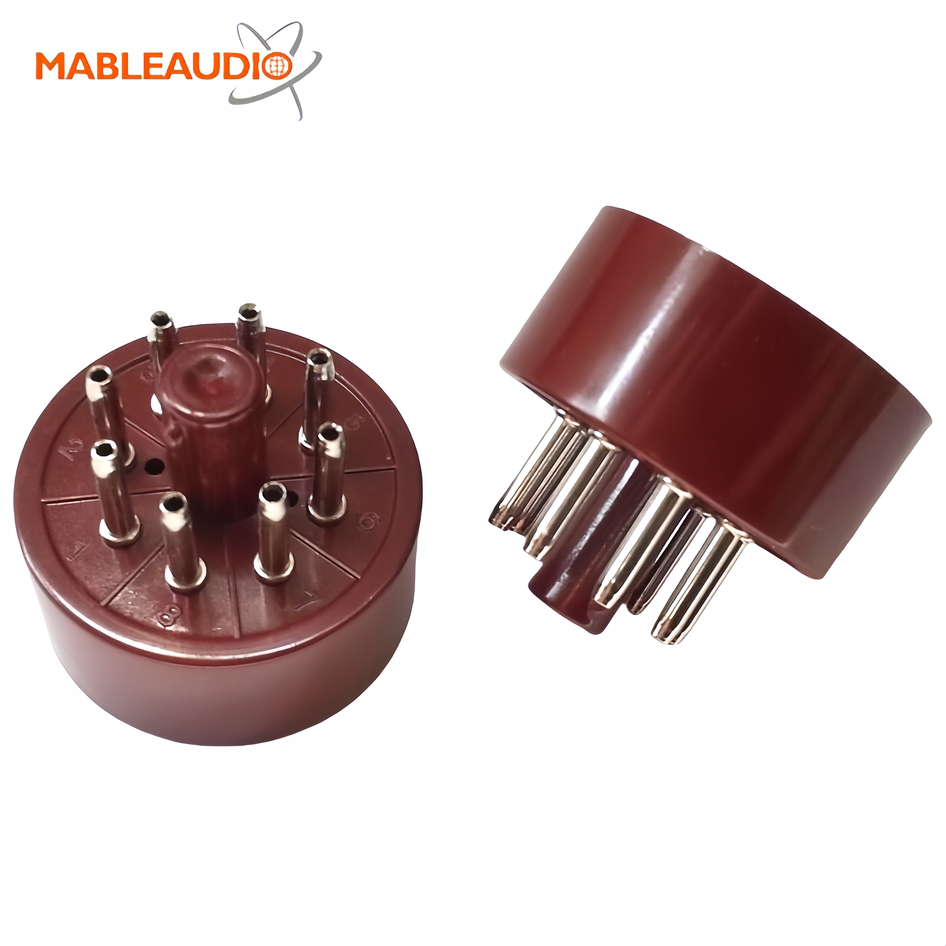 EL34R-S 10pcs EL34 8pins red base silver pin