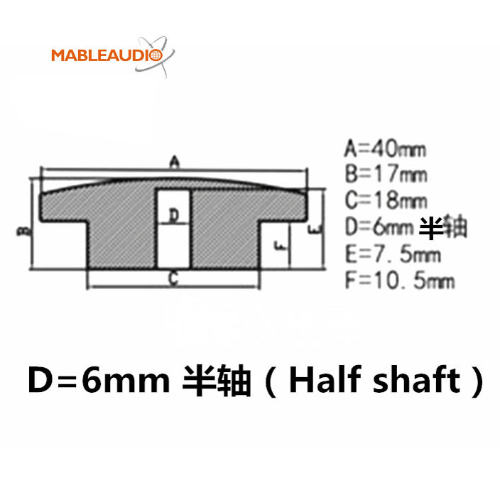 MAKP0240 MAKP0241 Alu Knob Dia40xH17