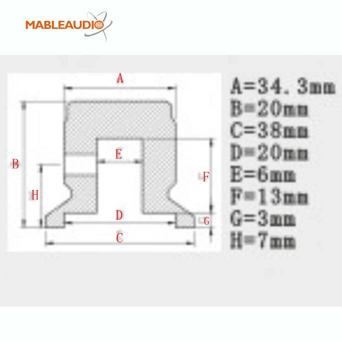 MAKP0332 38X20 Silver color Alu knob