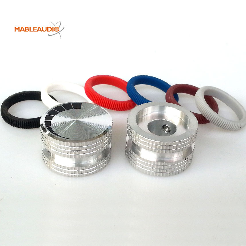 MAKP0395 Alu knob 25x15 with colored ring