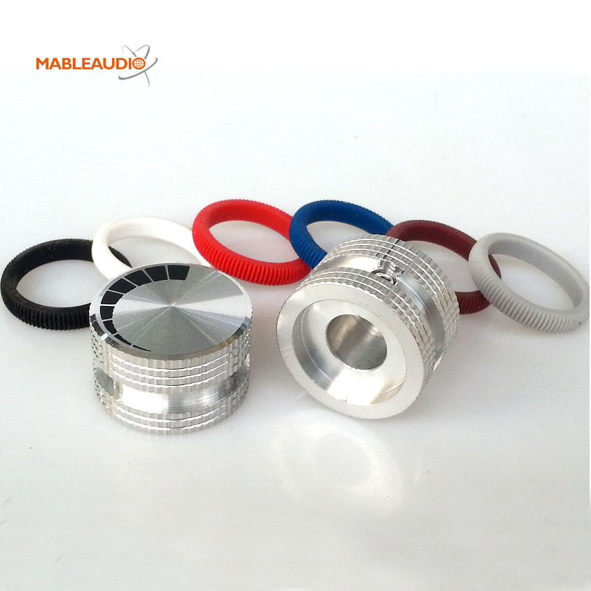 MAKP0395 Alu knob 25x15 with colored ring