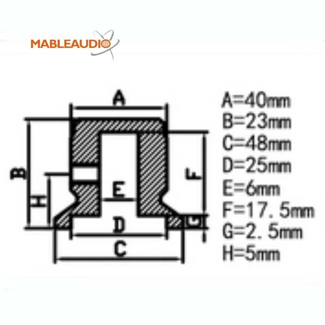 MAKP0393 48X23 Aluminum knob