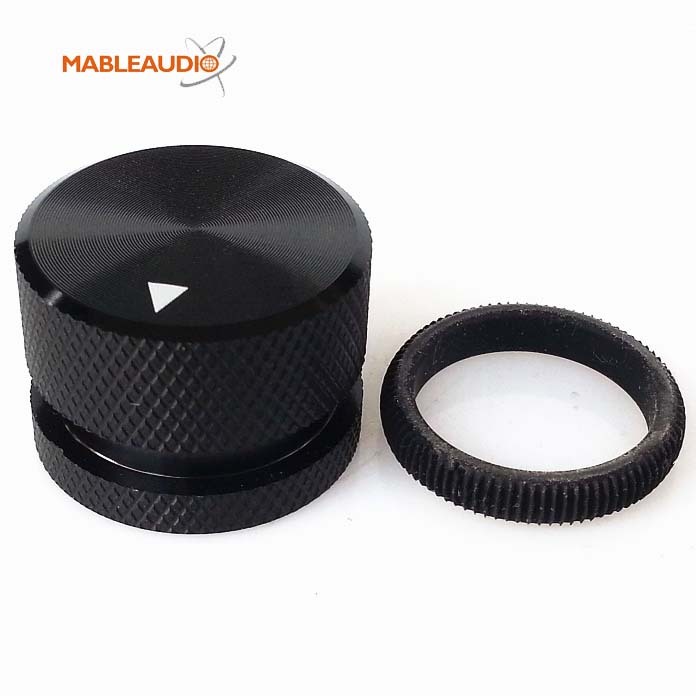 MAKP0394B 25X18 Alu knob black color with colored ring