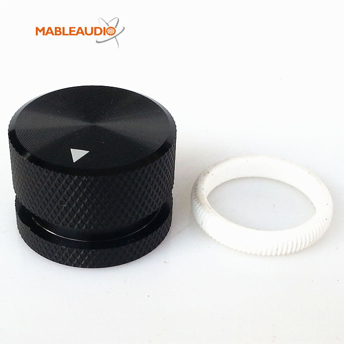 MAKP0394B 25X18 Alu knob black color with colored ring