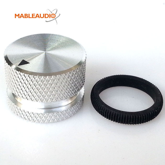 MAKP0394S 25x18 alu knob silver color with colored ring